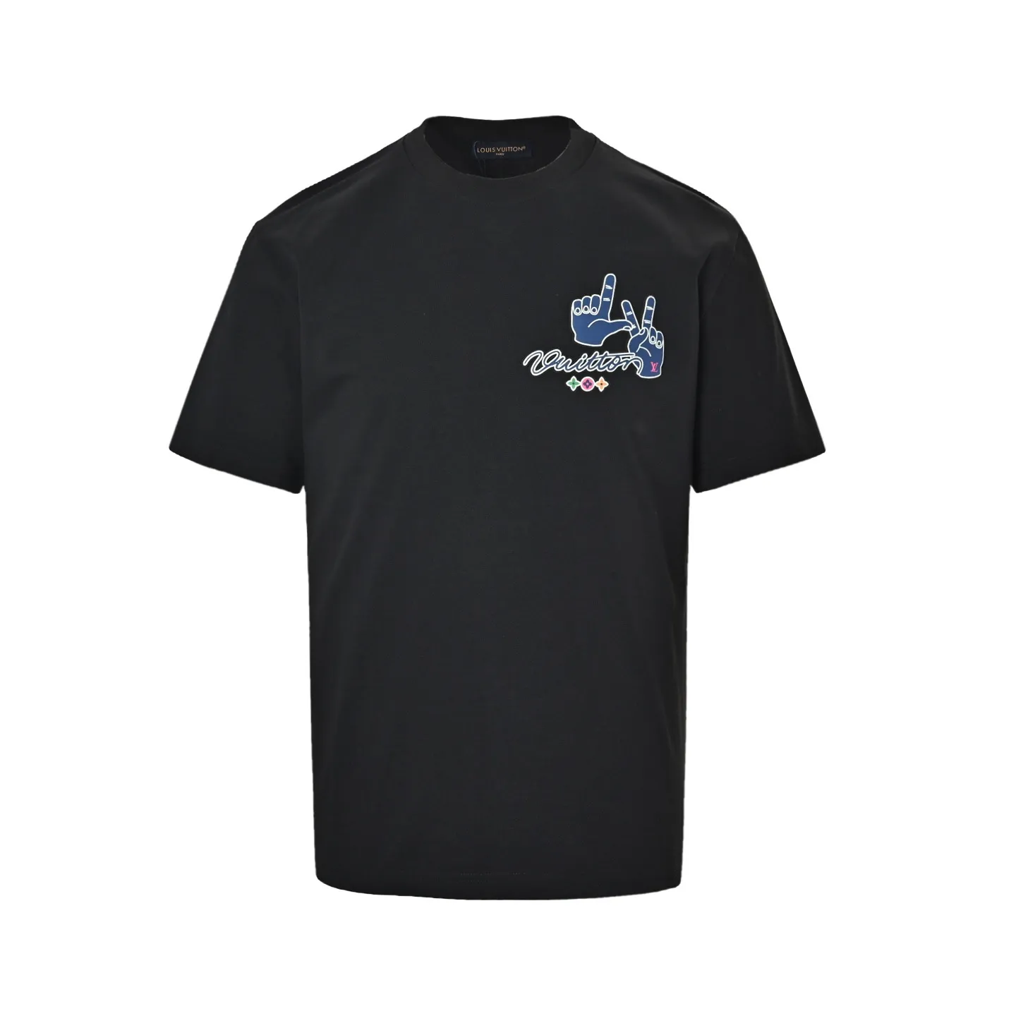 Louis Vuitton/Louis Vuitton 26ss LV gesture letter laminated printed short sleeves